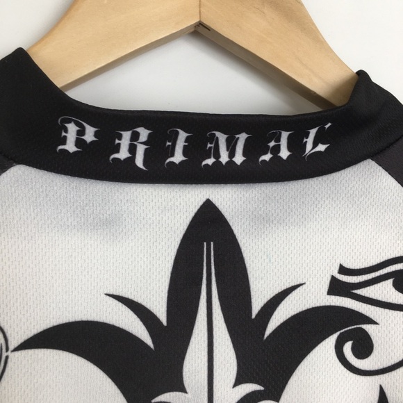 Primal Men’s 3/4 Zip Cycling Jersey Athletic Shirt Sz XL Tattoo Style Graphics - Picture 13 of 16